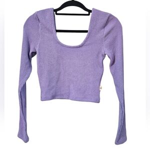 NWT Araminta James By Anthropologie Ocean Breeze Crinkle Top in Orchid Size XS